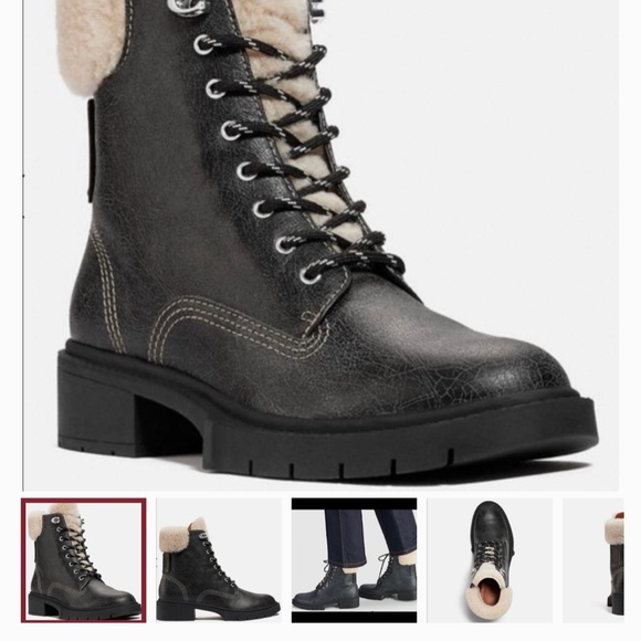 Coach Lorimer Leather Boots in Black - Picture 7 of 7